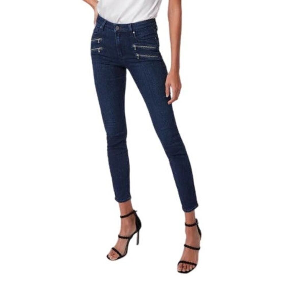 Paige jeans Edgemont high waist ankle skinny blue 27